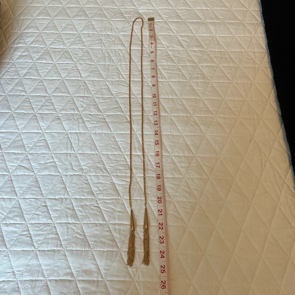 Kendra Scott Rose Gold Phara Lariat Necklace Fringe Tassels - Picture 6 of 8